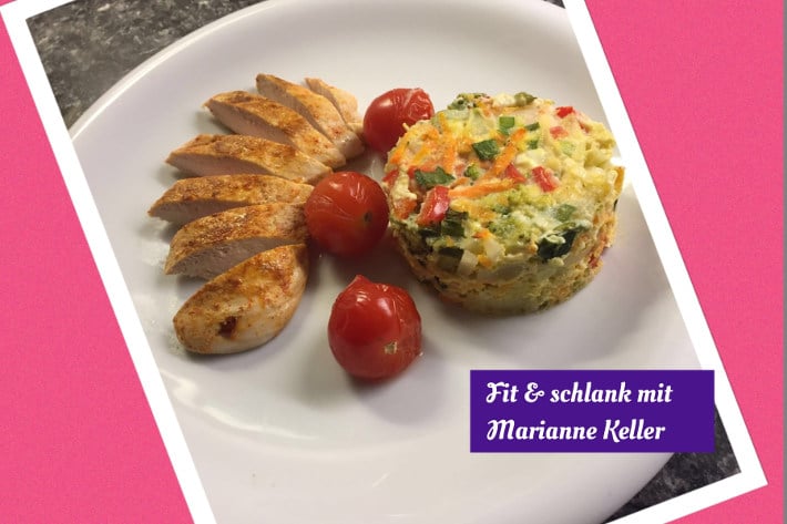Gemüsekuchen mit Poulet Low Carb