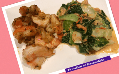 Crevetten mit Pak Choi (kohlenhydratarme Ernährung)
