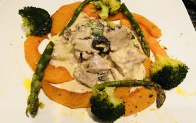 Feines Kalbs-Geschnetzeltes mit Pilz-Rahmsauce