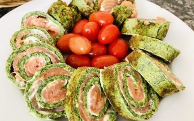 Spinatroulade mit Lachs kohlenhydratarm