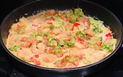 Kokos-Crevettenpfanne – Rezept mit Crevetten, kohlenhydratarm