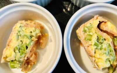 Lachsterrine mit Spargeln kohlenhydratarm