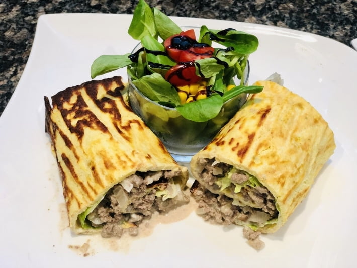 Wrap mit Hackfleisch
