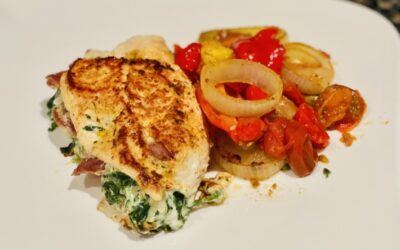 Gefüllte Pouletbrust mit Spinat kohlenhydratarm