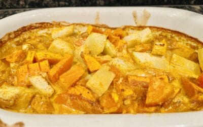 Kokos-Kürbis-Gratin kohlenhydratarm, vegetarisch und vegan
