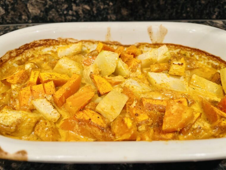 Kokos-Kürbis-Gratin