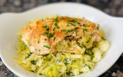 Gefüllte Pouletbrust mit Lauch und Rohschinken