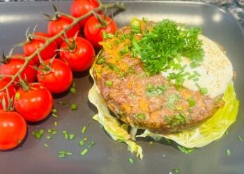 Hamburger aus dem Ofen low carb