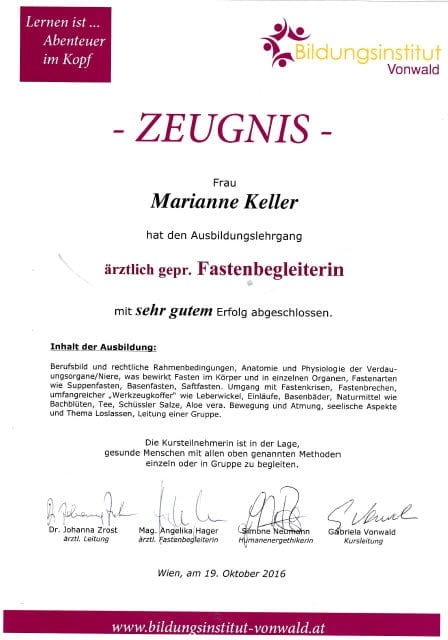 Marianne Keller Fastenbegleiterin