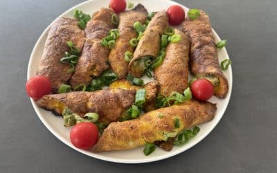 Low Carb Gipfeli mit Gemüse und Ricotta