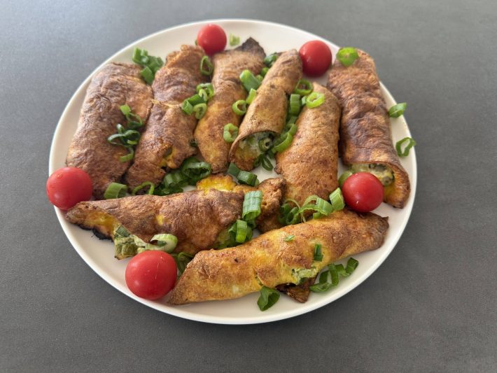 Low Carb Gipfeli mit Gemüse und Ricotta